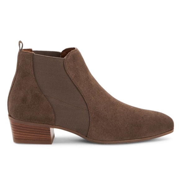 Aquatalia Falco Suede Chelsea Boots Taupe - Picture 5 of 5